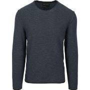 Sweat-shirt Marc O'Polo Pullover Crewneck Cotton/Linen Dark Blue