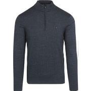 Sweat-shirt No Excess Pull Demi-Zip Marine