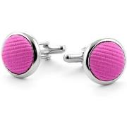 Boutons de manchettes Suitable Bouton de Manchette Soie Fuchsia F21