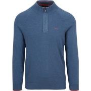 Sweat-shirt New Zealand Auckland NZA Pull Ralph Col Camionneur Bleu