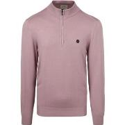 Sweat-shirt No Excess Pull Demi-Zip Mauve