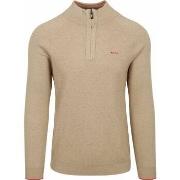 Sweat-shirt New Zealand Auckland NZA Pull Ralph Col Camionneur Beige