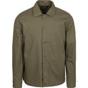 Sweat-shirt Marc O'Polo Surchemise Mix Lin Vert Olive