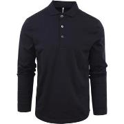 T-shirt Profuomo Polo Manches Longues Marine Mélange