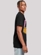Shirt 'Looney Tunes Daffy Duck Face Faux Pocket'
