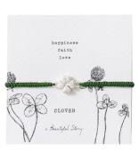 A Beautiful Story Armbanden Symbol Clover Zilverkleurig