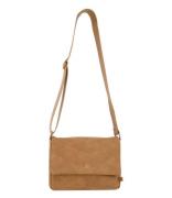 Zusss Crossbodytas Schoudertasje Met Stiksels Cognac