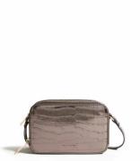 Stina Double Zip Croc Effect Mini Camera Bag