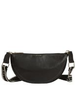 Lorreen Webbing Leather Half Moon Crossbody Bag