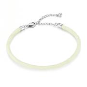 Stoffen bedelarmband met sterling zilver slot