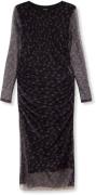Refined Department Knitted flower mesh dress maila purple