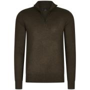 Mario Russo Half zip trui cold brown