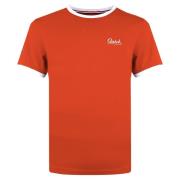 Q1905 T-shirt captain koraal/wit