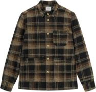Foret Ivy wool overshirt brown check
