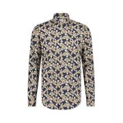 Blue Industry Bloemenprint stretch shirt