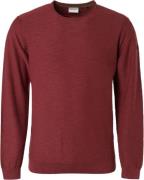 No Excess Pullover crewneck garment dyed + st dark red