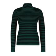 Red Button Top srb4068 roll neck black/emerald