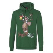 Apollo Heren kersttrui met capuchon jingle bells hoodie kerst print