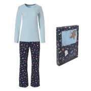 Happy Shorts Dames kerst pyjama set shirt licht + broek winter print g...