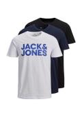 Jack & Jones Heren t-shirt jjecorp slim fit logo 3-pack