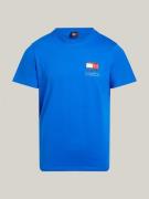 Tommy Hilfiger Dm0dm18263 flag tee c6p persian blue t-shirt crew neck ...