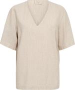 Free Quent Fqlava blouse simply taupe&off white stripe