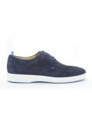 Giorgio 42301 donker blauw suede veterschoen met witte zool