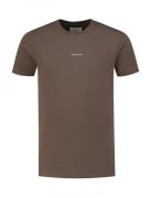 Pure Path 24010101 front back print 49 brown t-shirt ronde hals  p