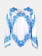 Mucho Gusto Blouse genua with blue paisley