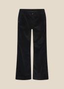 Summum 25years: slim flared pants soft stretch velvet -