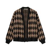 Summum 25years: cardigan argyle lurex blend knit dessin