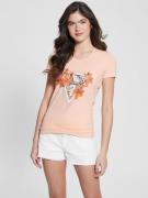 Guess Ss cn triangle flower tee zalmpeach