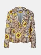 Mucho Gusto Blazer lesbos luipaardprint met zonnebloemen