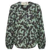 Fransa Blouse 20614115 green bay