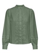 Jacqueline de Yong Jdyflo ls lace shirt wvn olijf