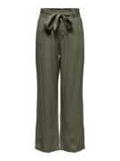 Jacqueline de Yong Jdysay linen belt pant wvn army