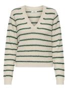 Jacqueline de Yong Jdyellen l/s v-neck stripe pullover