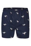 Happy Shorts X heren wijde boxershort met binnenbroek zeemeeuw print