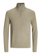 Jack & Jones Jjeperfect knit half zip sn zand