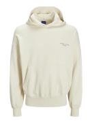 Jack & Jones Jornoho back graphic sweat hood off-white