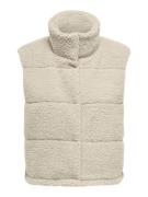 Only Onlsandra teddy waistcoat life cc o beige