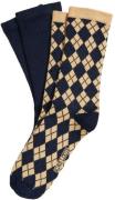 King Louie Socks 2-pack argyle evening blue