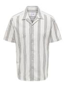 Only & Sons Onstrue reg ss struc stripe shirt