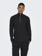 Only & Sons Onskicker life reg 3 cable half zip