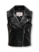 Only Kogvera faux leather waistcoat otw