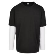 Urban Classics Heren dubbellaags oversized t-shirt met lange mouwen