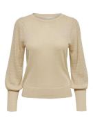 Vila Vituli ls v-neck gliter knit topp zand