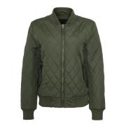 Urban Classics Dames diamond nylon gewatteerd jasje