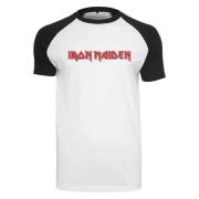 Merchcode Heren iron maiden logo baseball t-shirt