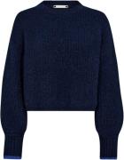 Co'Couture iecc crop rib o-knit navy